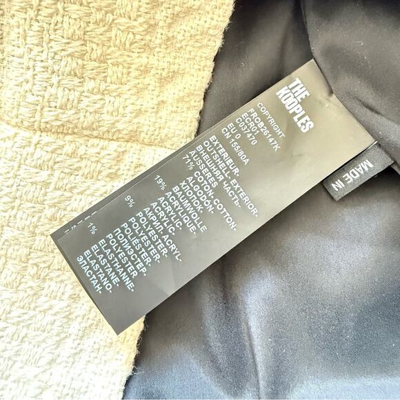 NWT!!! The Kooples women tweed white  dress size 0 or XS/S Authentic Retail 325$ - Picture 12 of 13